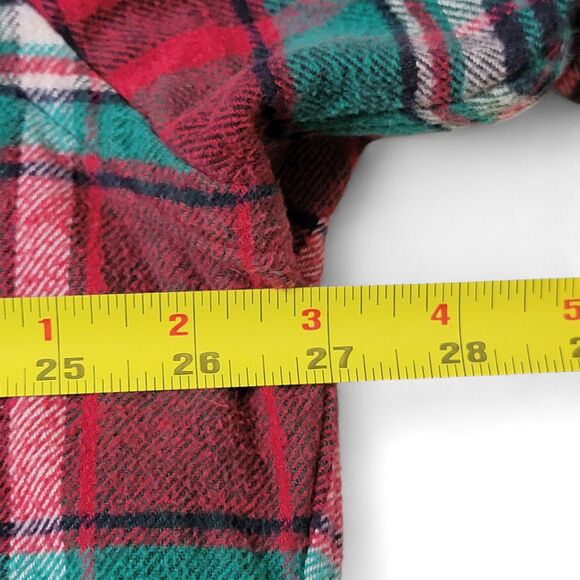 VTG Ralph Lauren Flannel Shirt Men's Large Red Green Plaid Button Down Outdoors - Picture 6 of 7